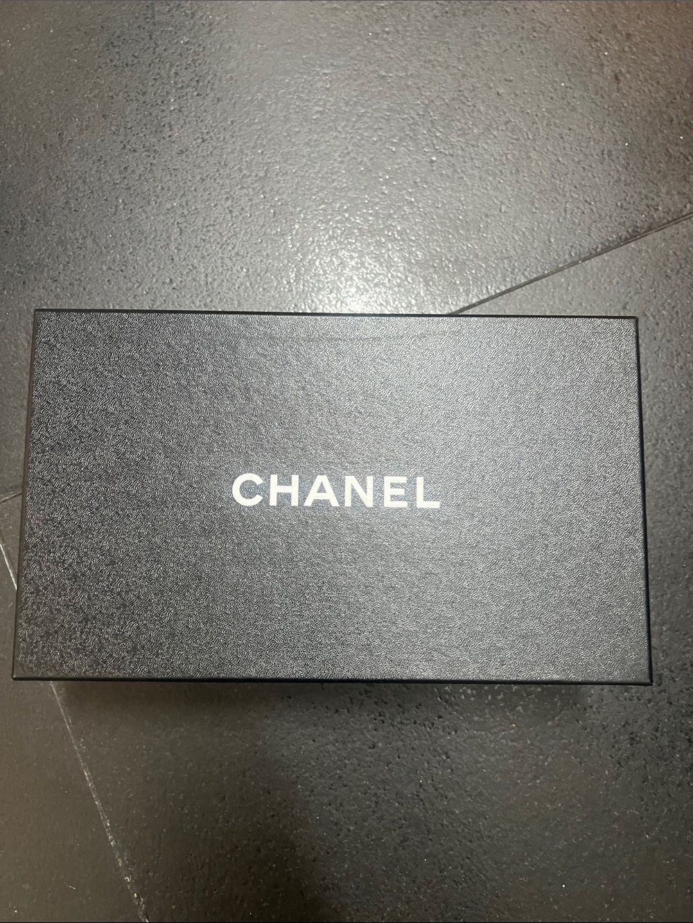 CHANEL Black and White Logo Gift Box